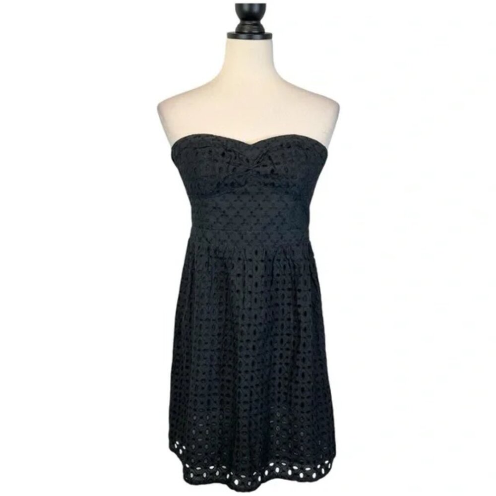 American Eagle Black Strapless Dress Eyelet Lace, New w/ Tags, Size 4